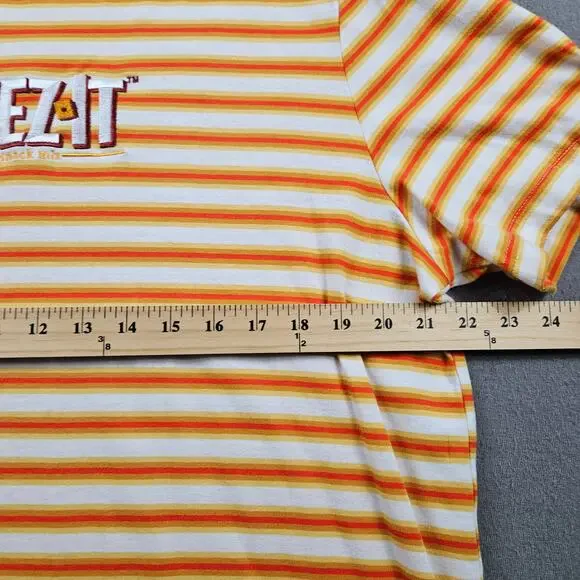Cheez It Shirt Striped Retro Orange Embroidered Adult XL Kelloggs - Picture 4 of 6